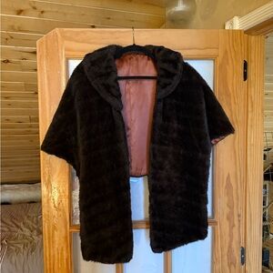 Vintage Faux Fur Stole - Old Hollywood Style
